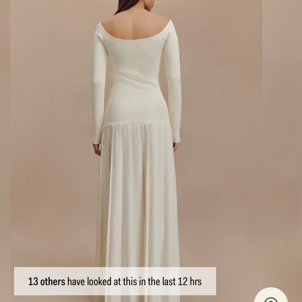 Meshki Cream Long Sleeve Dress